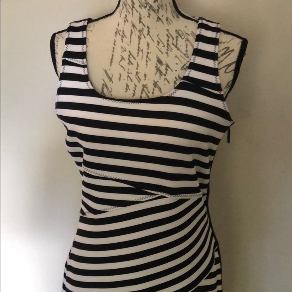 Black and white strips dress 171/2 bust line